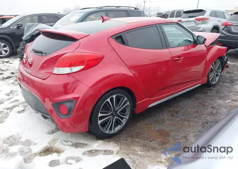 2016 Hyundai Veloster Turbo z USA, uszkodzony, nr VIN KMHTC6AE3GU260957